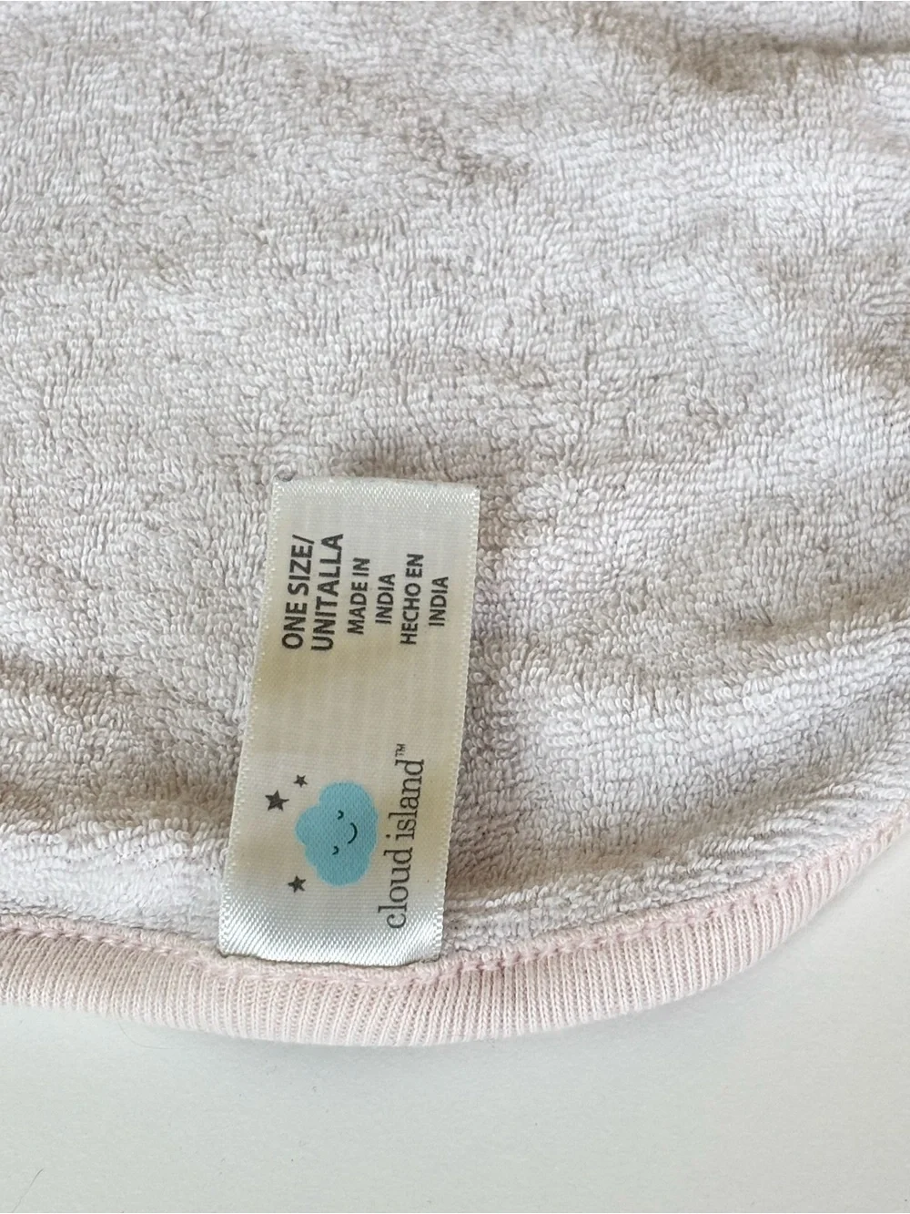 Pink-Trim Baby Hooded Towel + 3 Washcloths